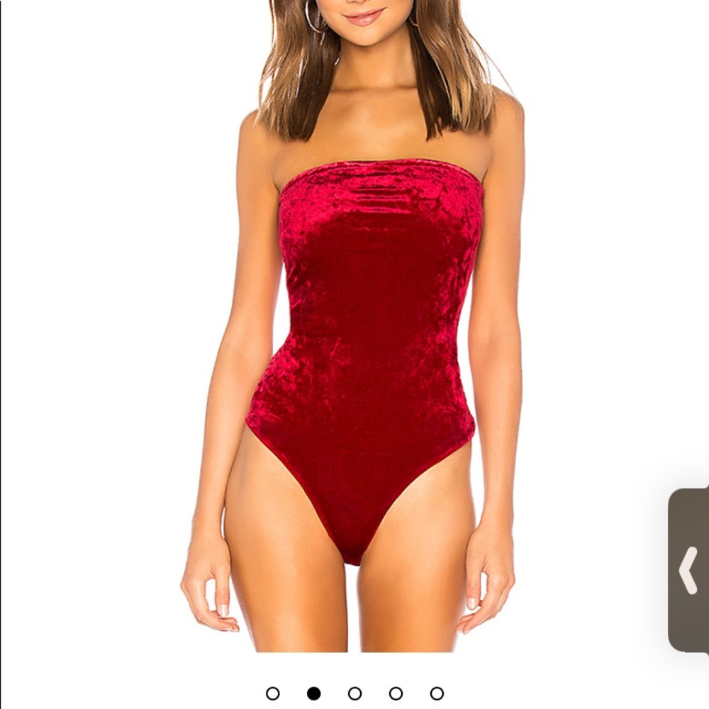 Gwen Crushed Velvet Strapless Bodysuit
